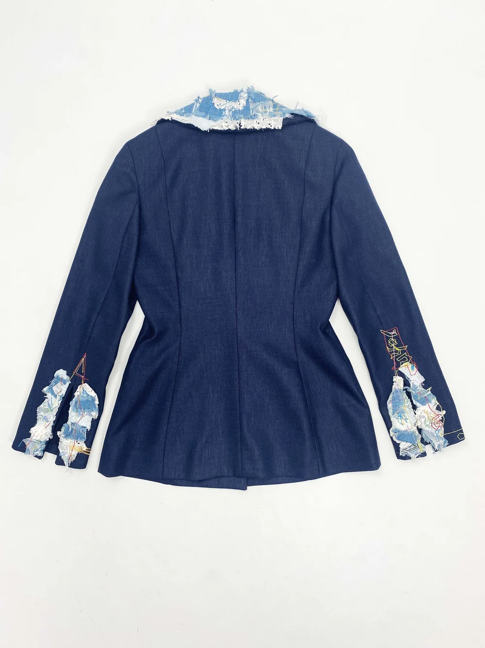 John Galliano 2002 patchwork lapel blazer — JAMES VELORIA